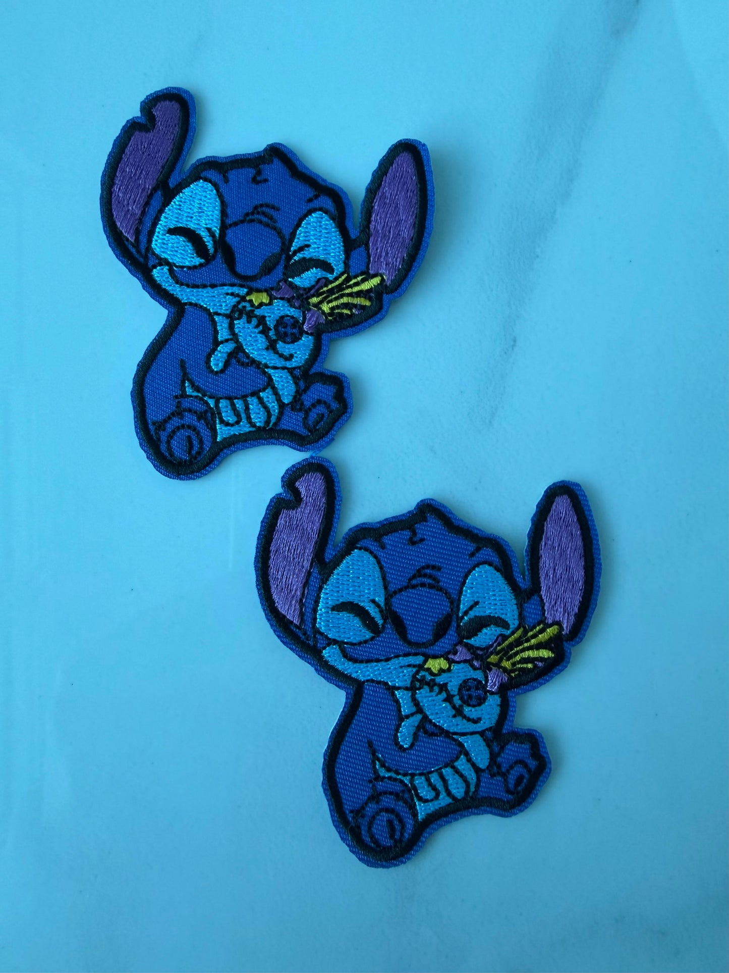 Cute Blue Alien Embroidered Iron-On Patch