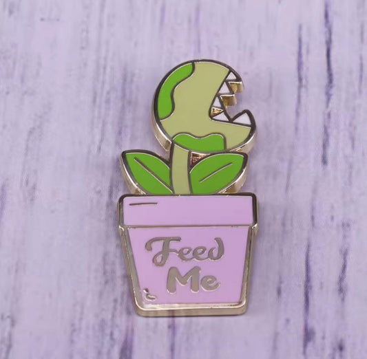 Venus Flytrap Feed Me Enamel Pin