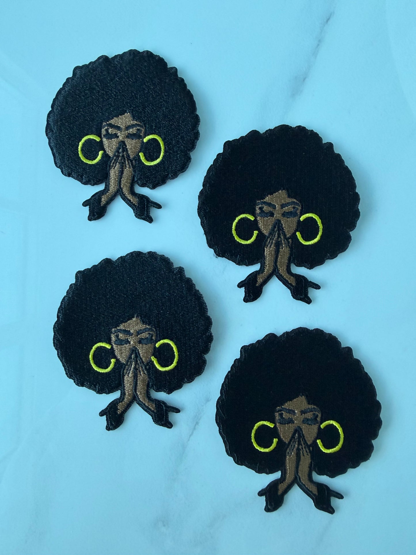 Afro Queen Embroidered Iron-On Patch