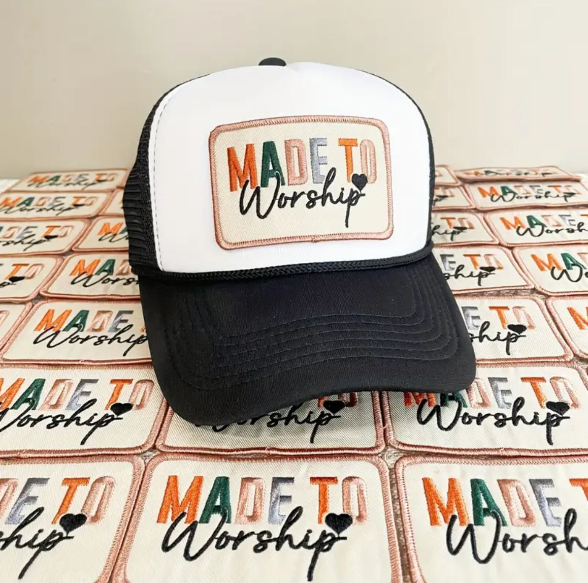 Made to Worship Patch – Christian Embroidered Iron-On Patch