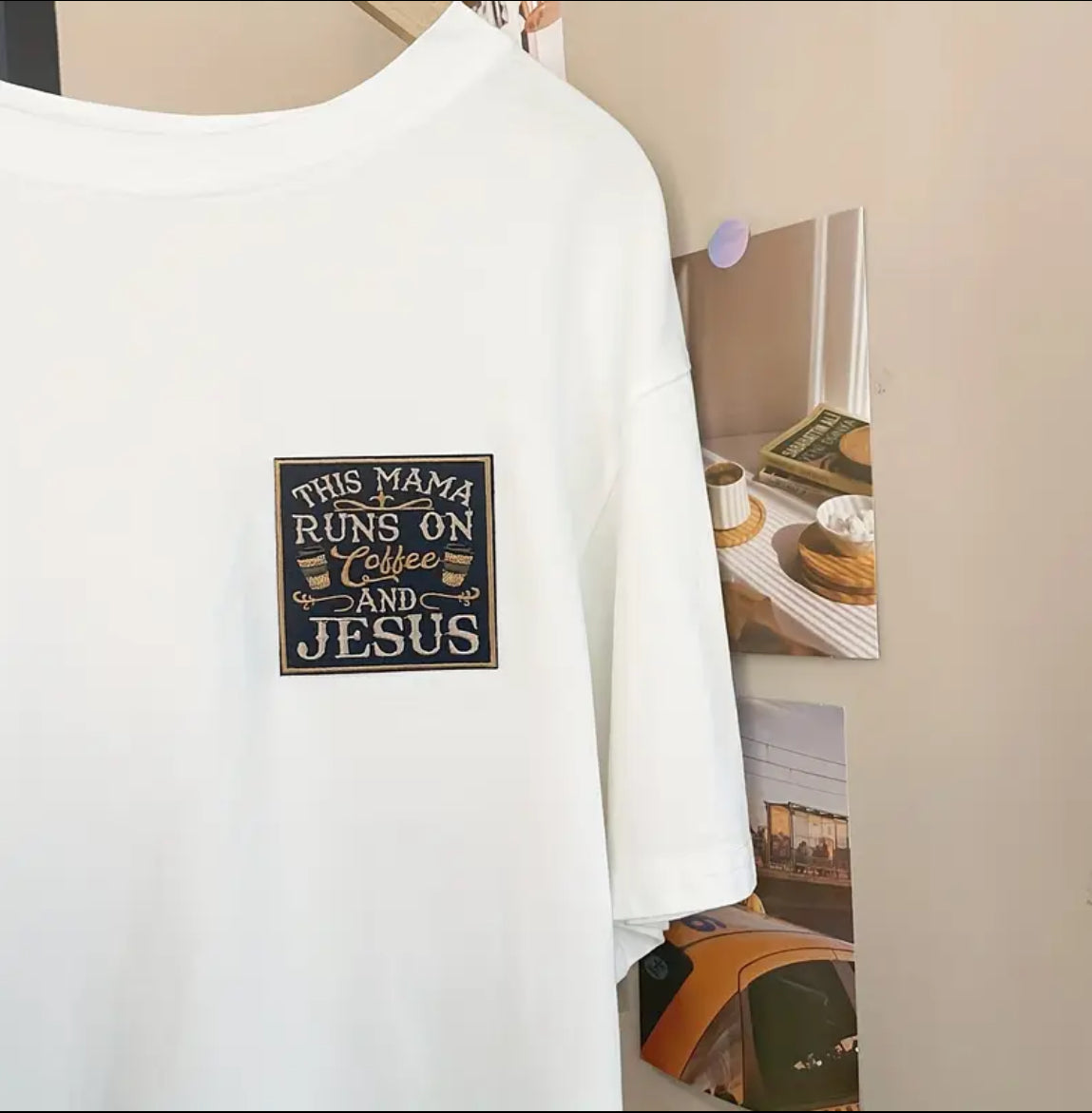 This Mama Runs on Coffee & Jesus Patch