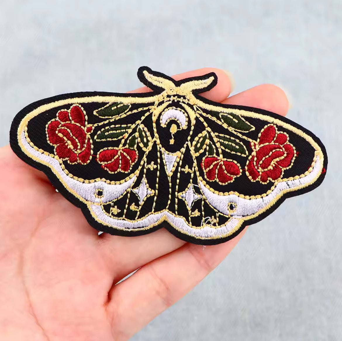 Butterfly & Moth Embroidered Patch Set
