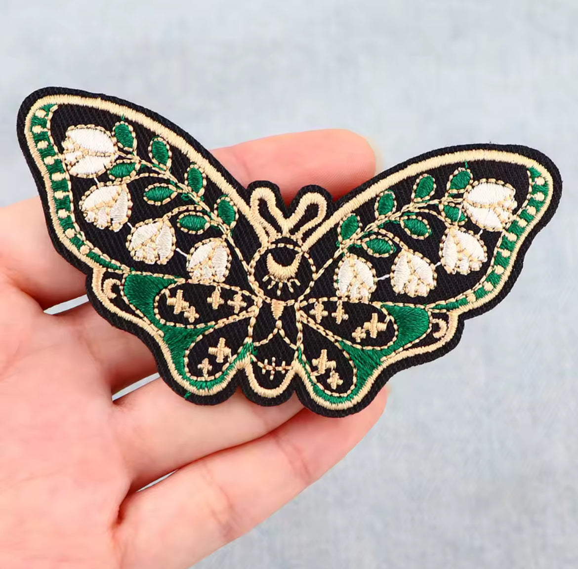 Butterfly & Moth Embroidered Patch Set