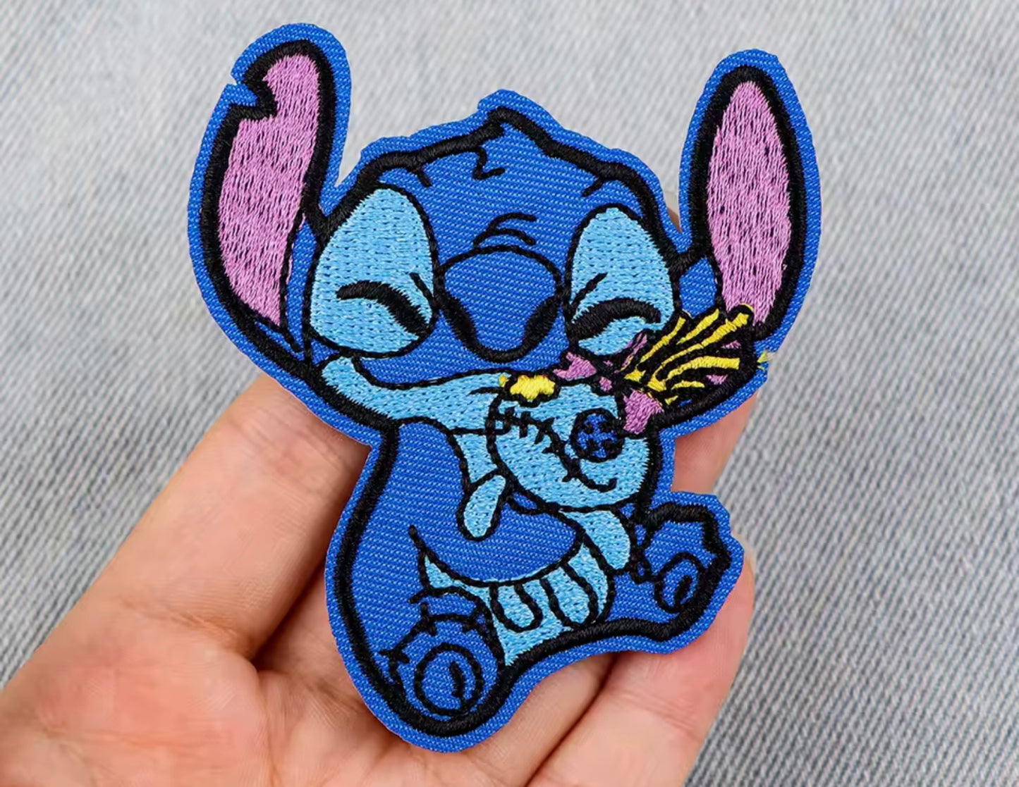 Cute Blue Alien Embroidered Iron-On Patch