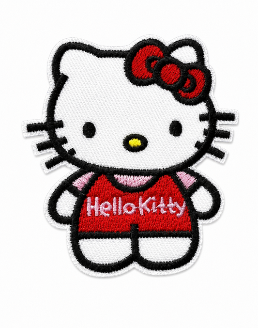Hello Kitty Classic Inspired Embroidered Iron-On Patch