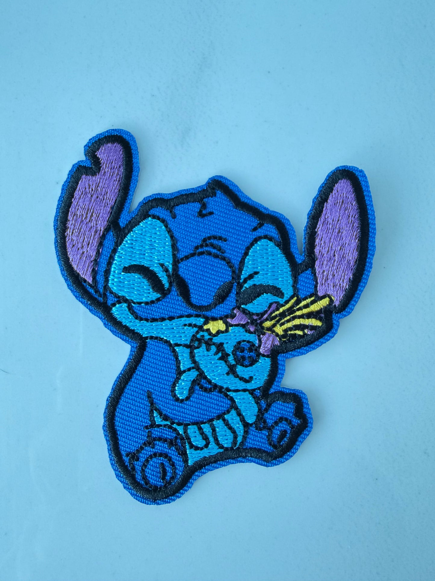 Cute Blue Alien Embroidered Iron-On Patch