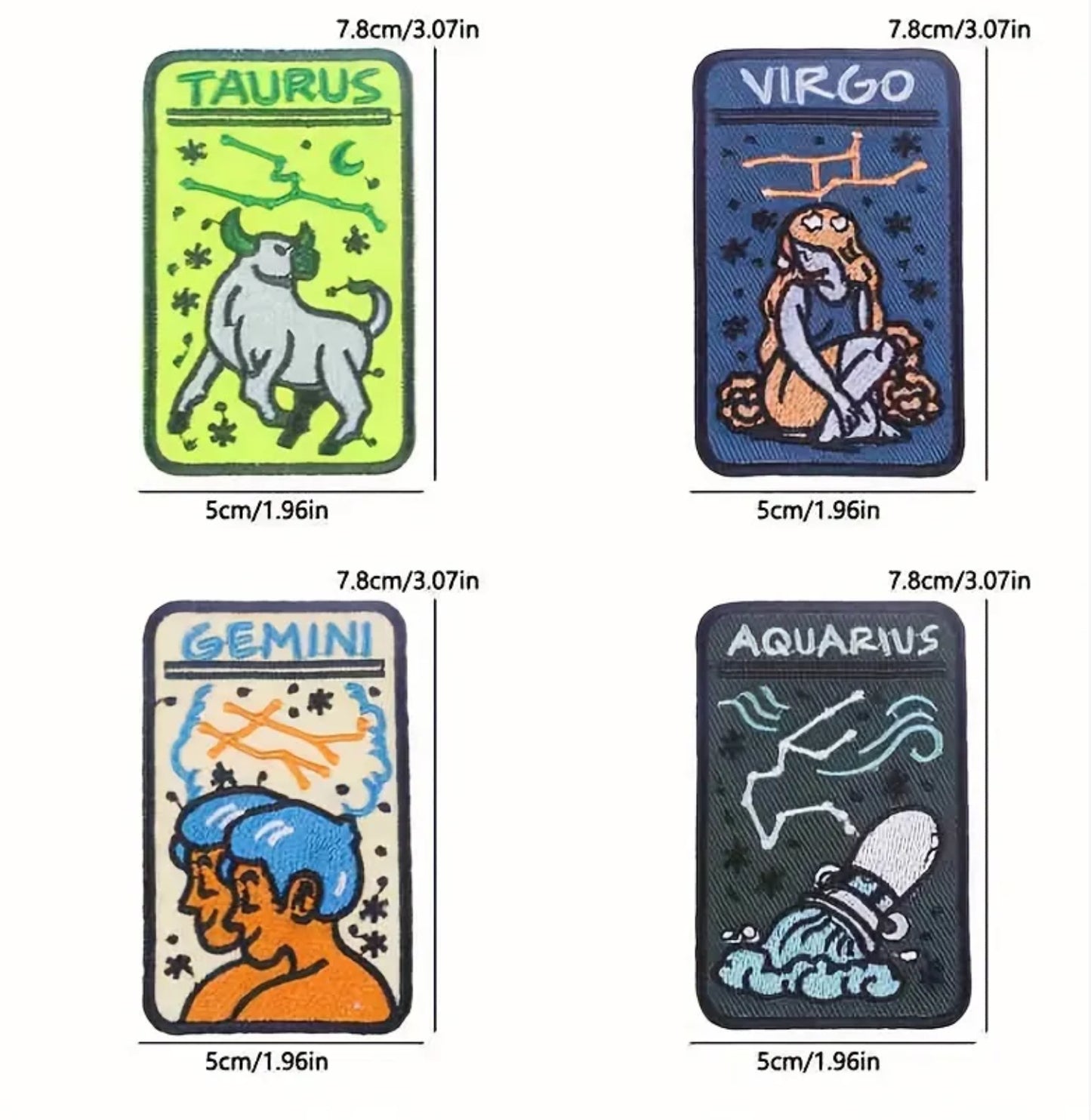 Zodiac Sign Tarot Patches