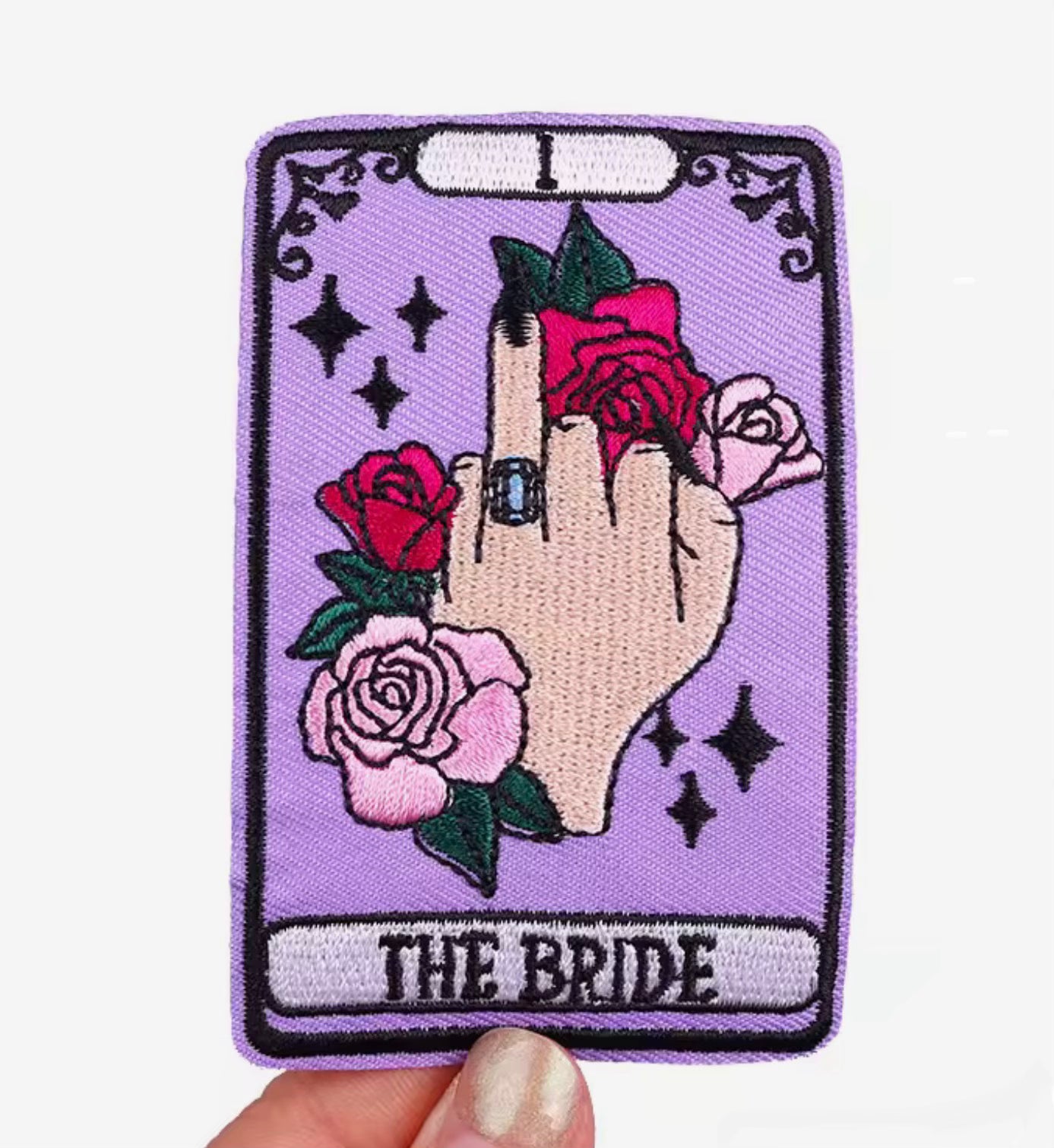 “The Bride” Tarot Card Embroidered Iron-On Patch