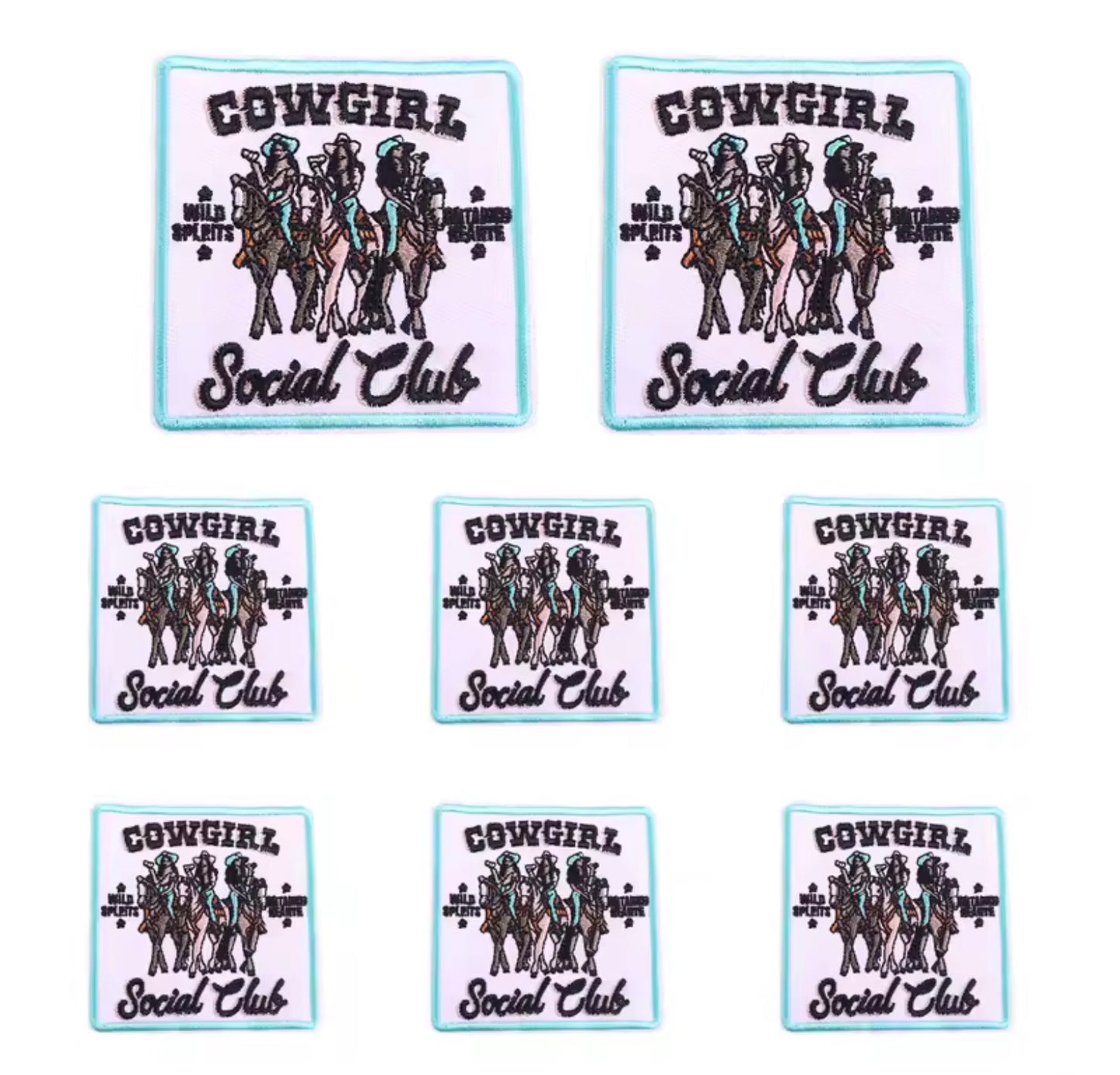 Cowgirl Social Club Embroidered Iron-On Patch