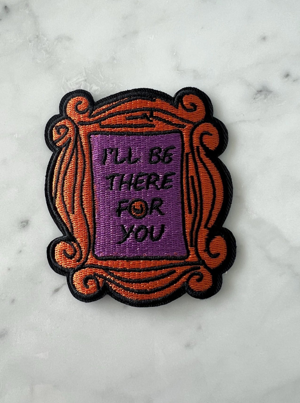 Friends TV Show Inspired Embroidered Iron-On Patches – “How You Doin?” + Couch + Frame