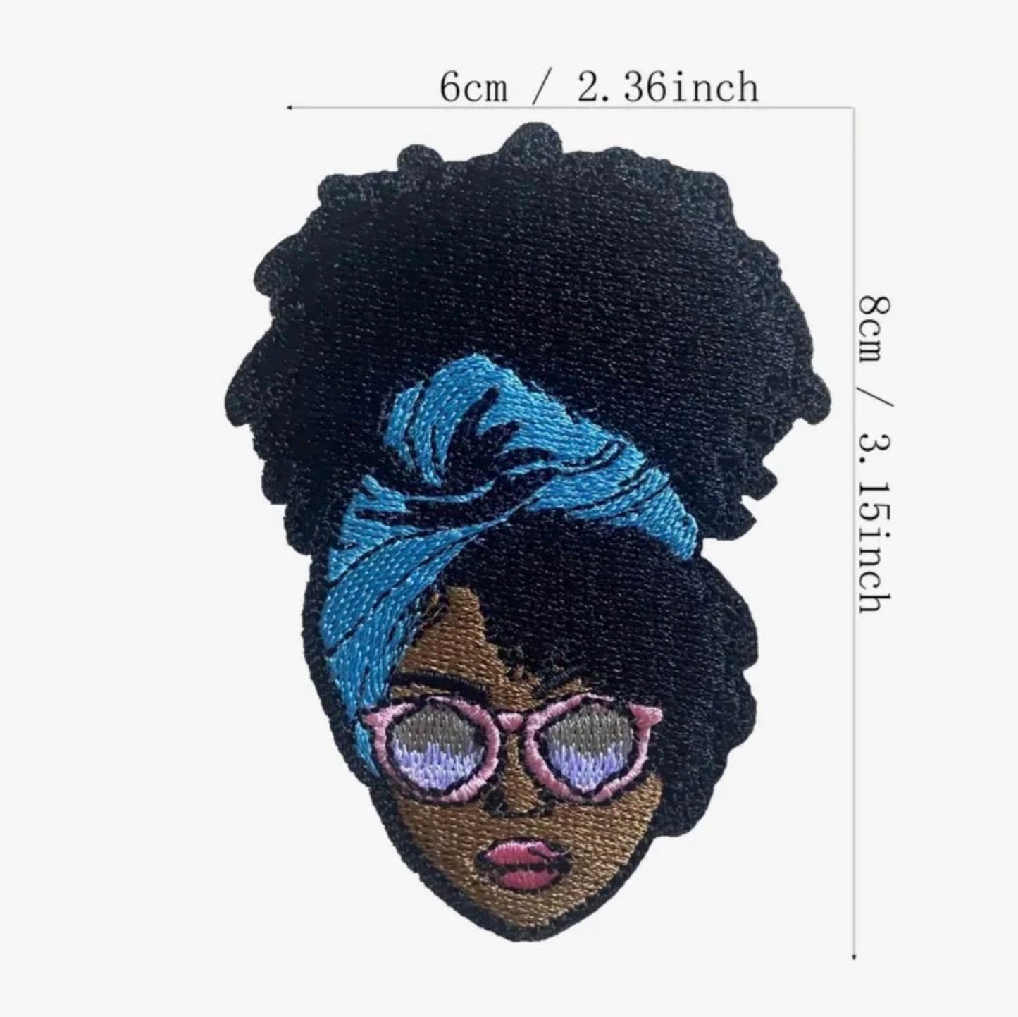Melanin Headwrap Beauty Iron-On Patch