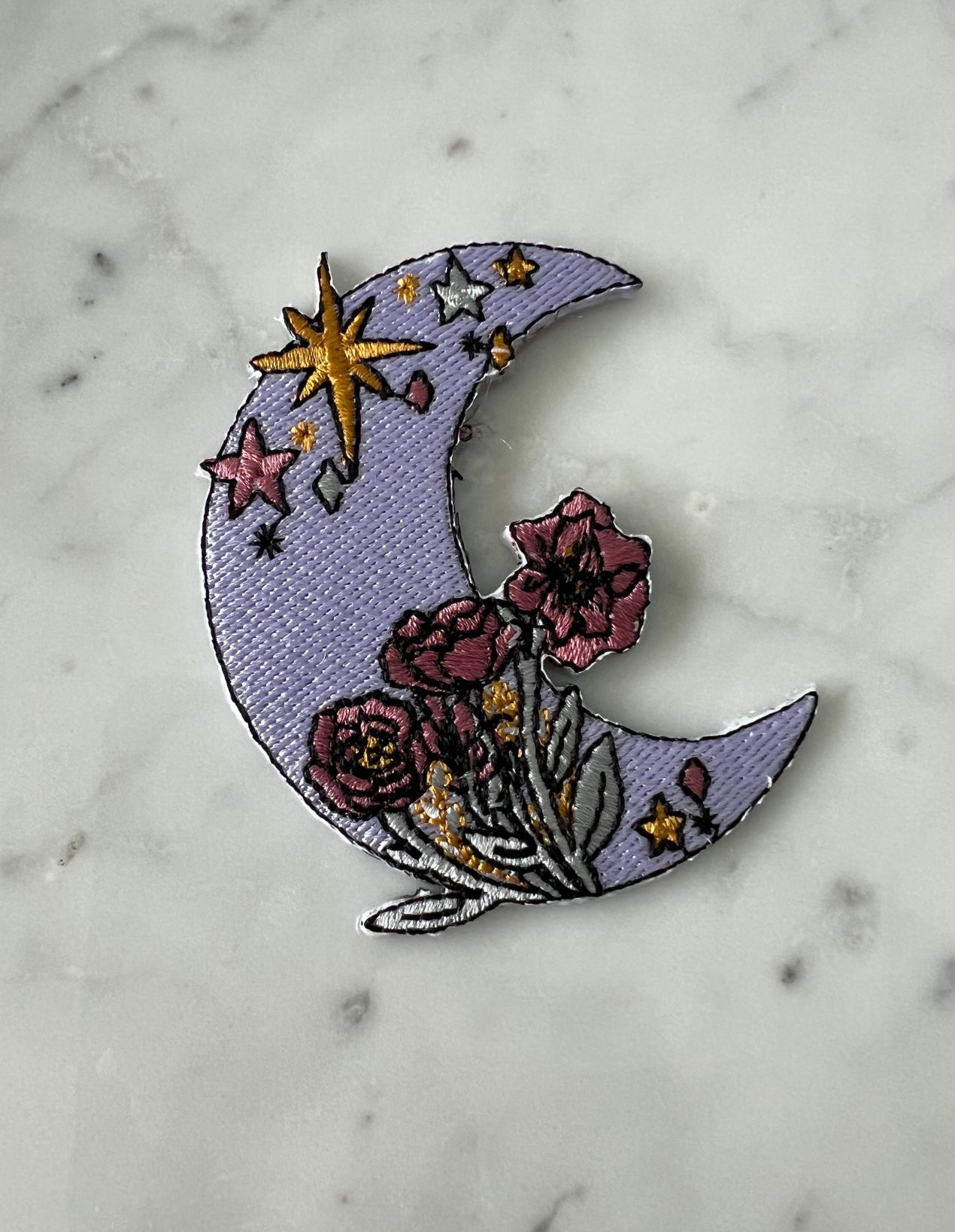 Crystal Magic Embroidered  Iron-On Patches– Witchy Moon, Crystals, Mushroom Lightbulb, Boho Spiritual