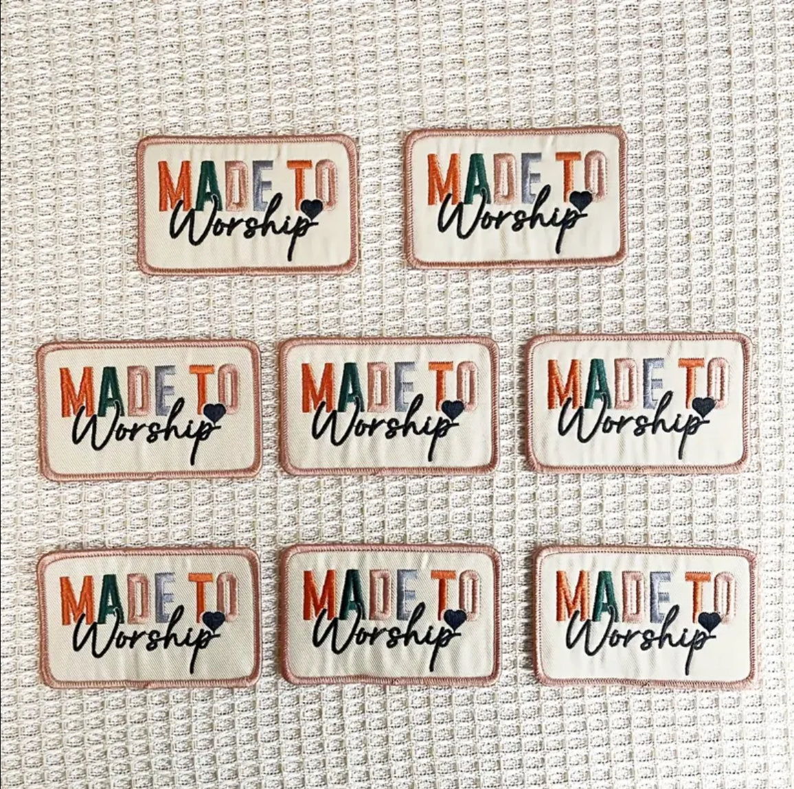 Made to Worship Patch – Christian Embroidered Iron-On Patch