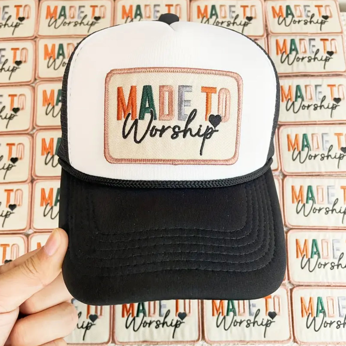 Made to Worship Patch – Christian Embroidered Iron-On Patch