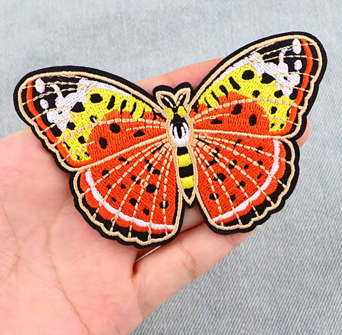 Butterfly & Moth Embroidered Patch Set