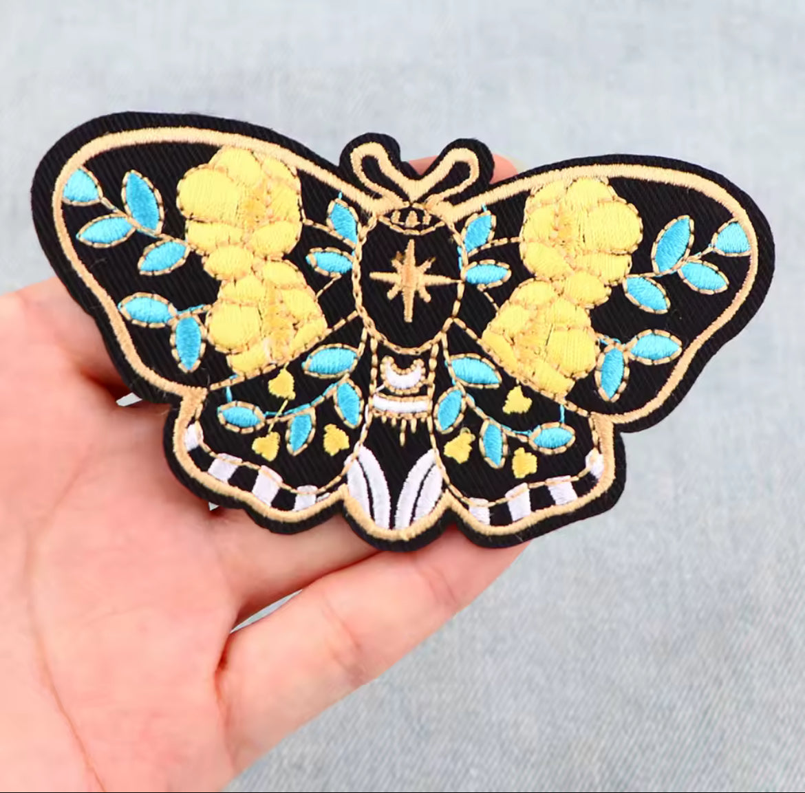 Butterfly & Moth Embroidered Patch Set