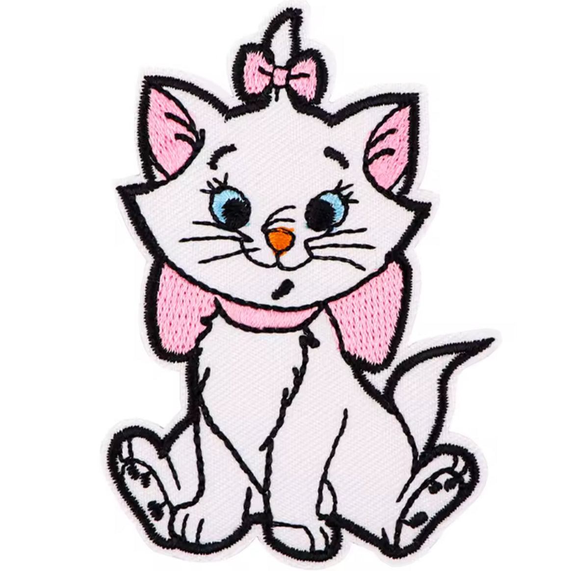Pink Bow Cat Iron-On Patch Inspired by Aristocats